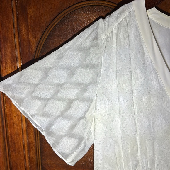 EUC Eva Longoria Off White Handkerchief Midi - Picture 10 of 16